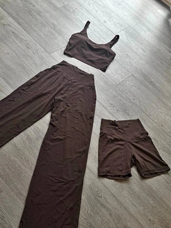 Aerie Offline 3-Piece Activewear Set - Dark Brown