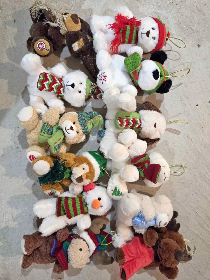 Assorted Christmas Plush Ornaments Lot