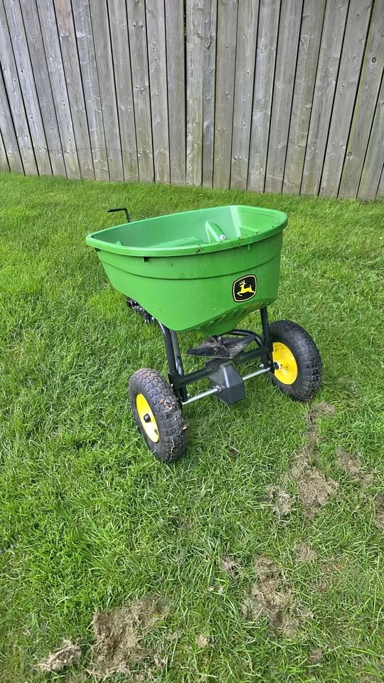 John Deere tow behind spreader