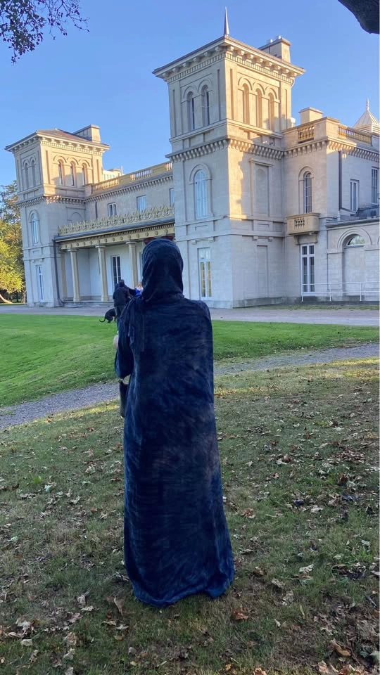 Luxury Textured Navy Blue Abaya Set (with Free Hijab) - photo 5