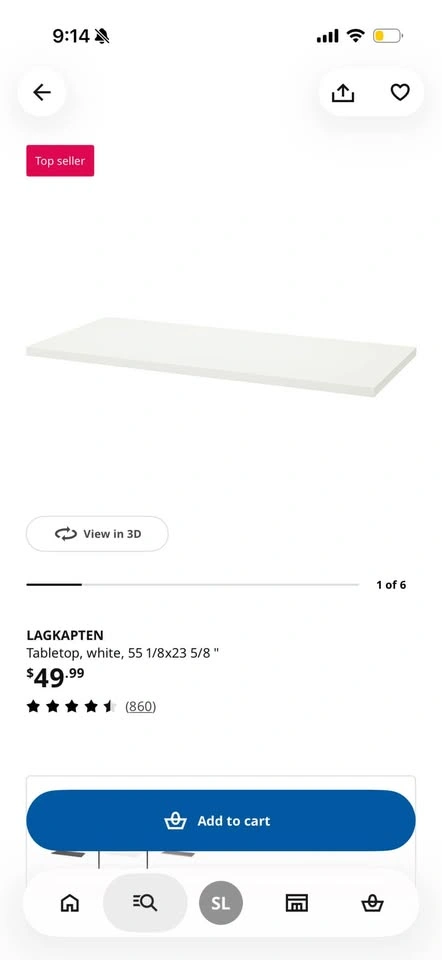 Ikea white Desk/ Table - photo 4