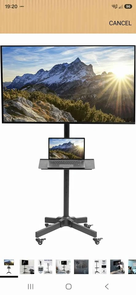 VIVO Mobile TV Cart for 13" to 60" - Pickup Only