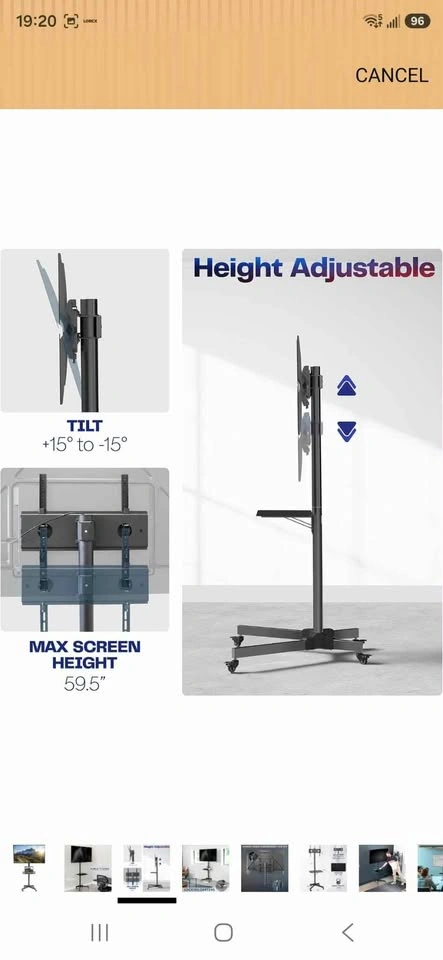 VIVO Mobile TV Cart for 13" to 60" - Pickup Only - photo 3