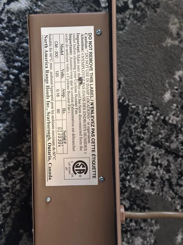 Cyclone CM-300 Vent Fan image indicator(4)