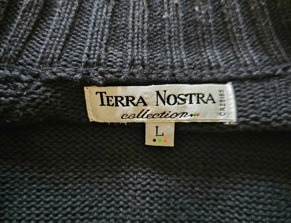 Terra Nostra Men's Black Full-Zip Knit Cardigan Sweater - Size L - photo 3