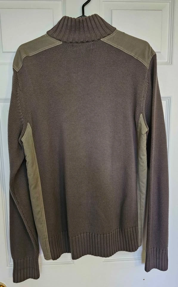 Brand New Terra Nostra Men's Brown Full-Zip Knit Cardigan - L - photo 2