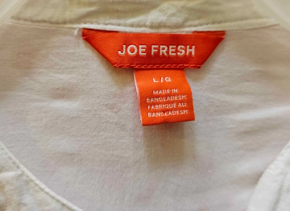Joe Fresh Women's Ruffle Shoulder Band Collar Cotton Blouse - Si - photo 3