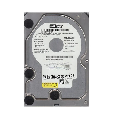 Western Digital Caviar 500GB 7200 RPM SATA HDD