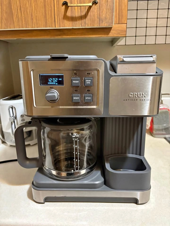 CRUX Artisan Series Coffee Maker 12 Cup Drip + Single Serve