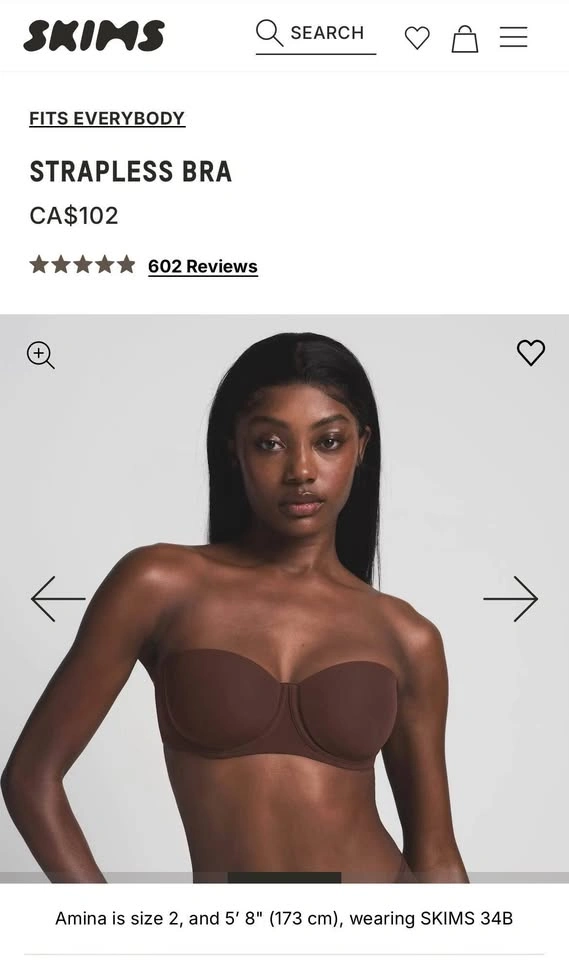 SKIMS Fits Everybody Strapless Bra 32C - photo 5
