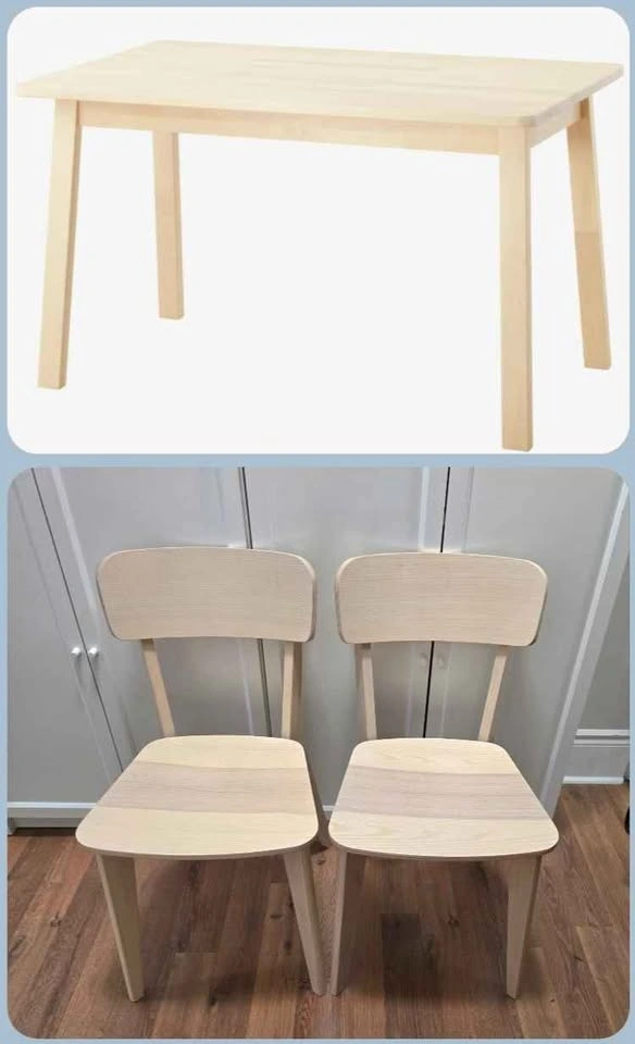 IKEA NORRÅKER Table and 2 LISABO Chairs