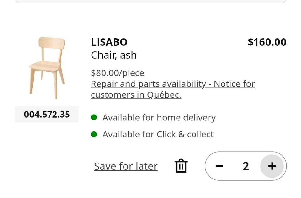 IKEA NORRÅKER Table and 2 LISABO Chairs - photo 3