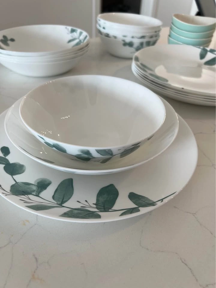 🌿 Dinnerware Set – Plates & Bowls – 22 Pieces - photo 2