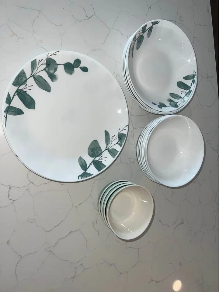 🌿 Dinnerware Set – Plates & Bowls – 22 Pieces - photo 4