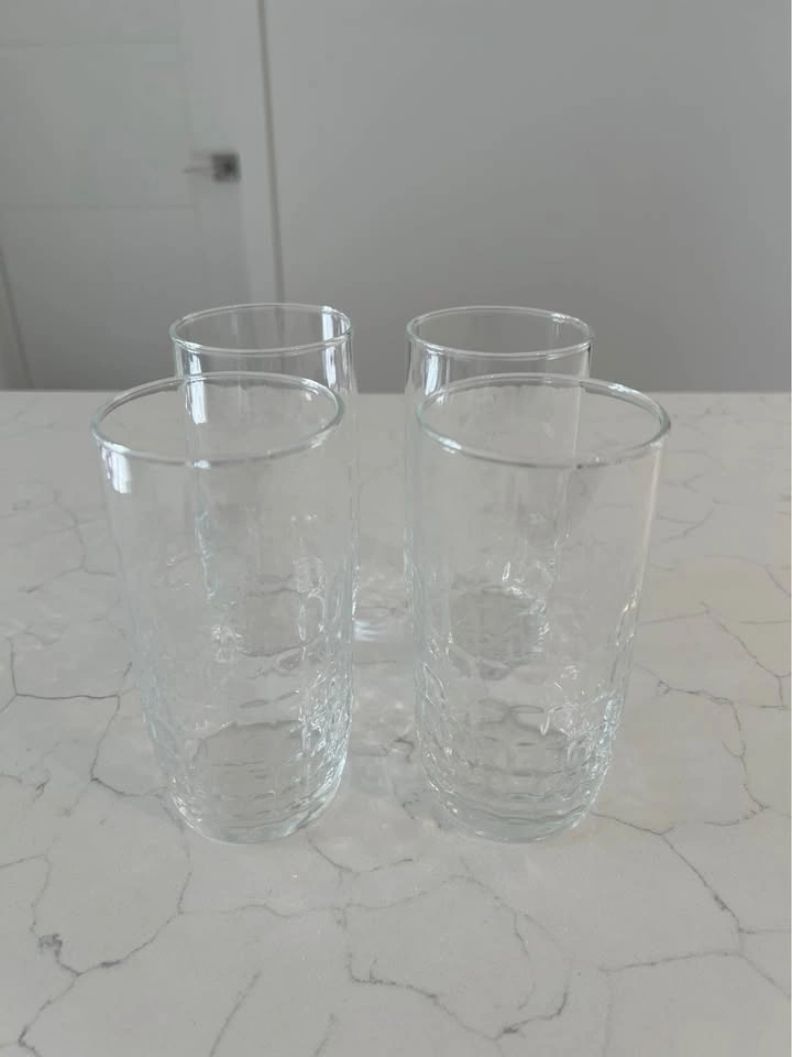 Set of 4 Textured Glasses- Moving Sale - photo 2
