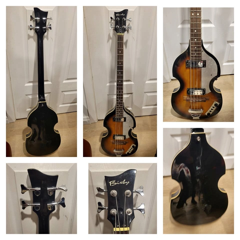 $400 Bixby Contemporary Violin Bass - Sunburst
