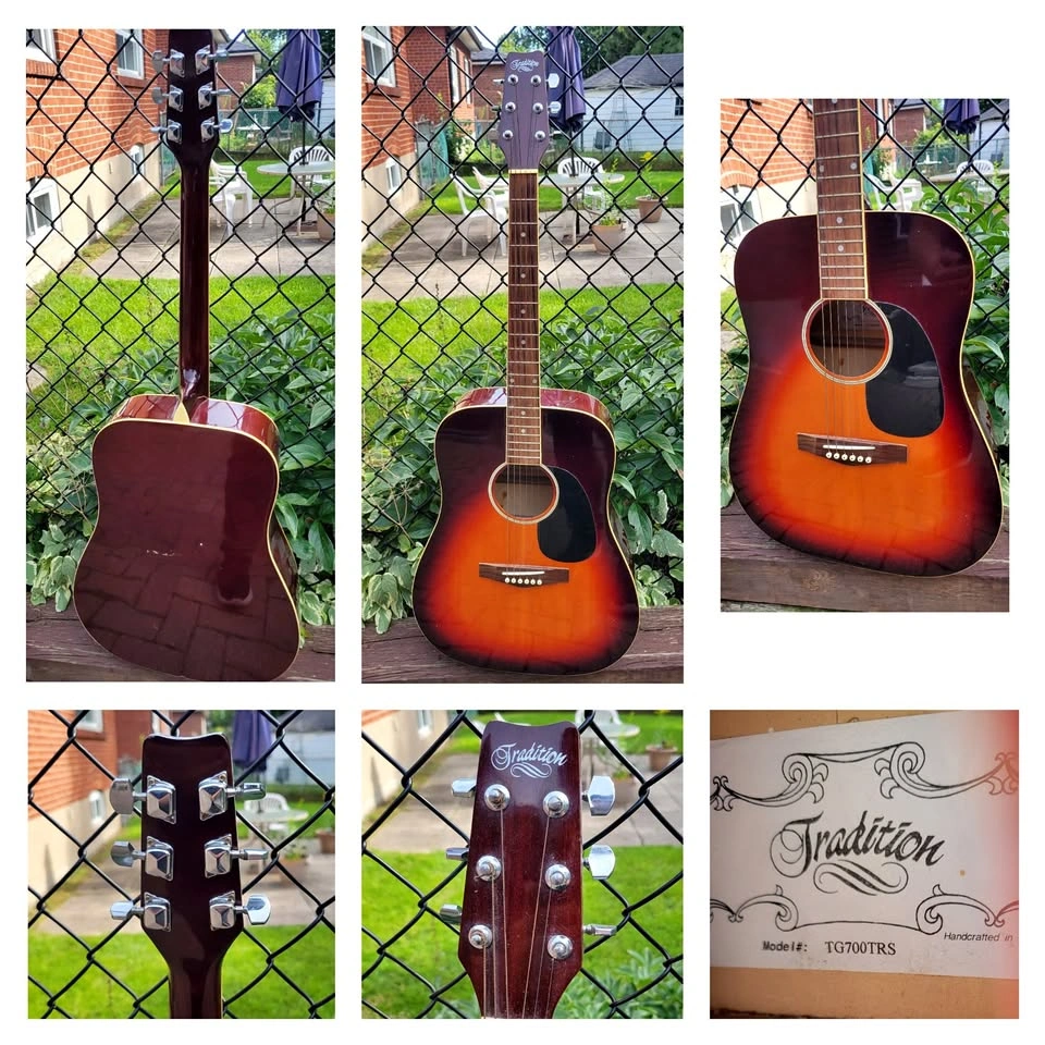 $220 Tradition Dreadnaught Acoustic Guitar - Tobacco Sunburst