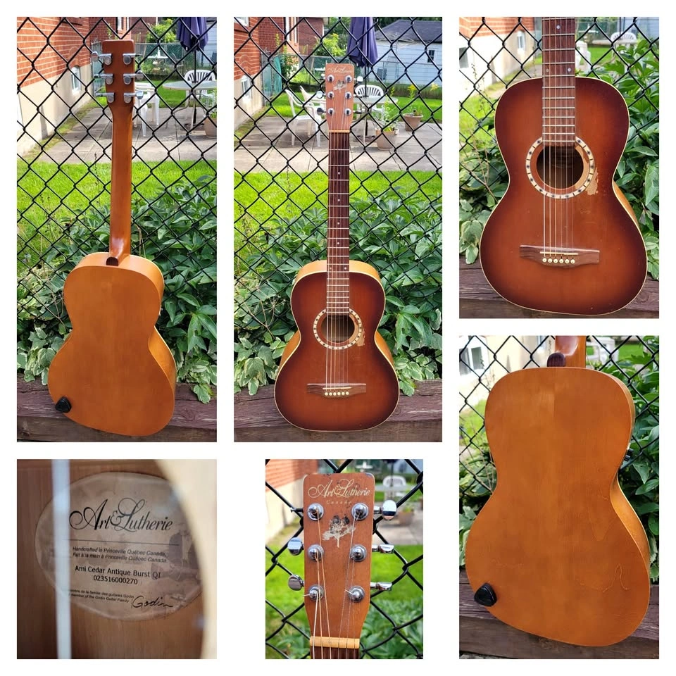 $400 Art & Lutherie Ami Cedar – Antique Burst