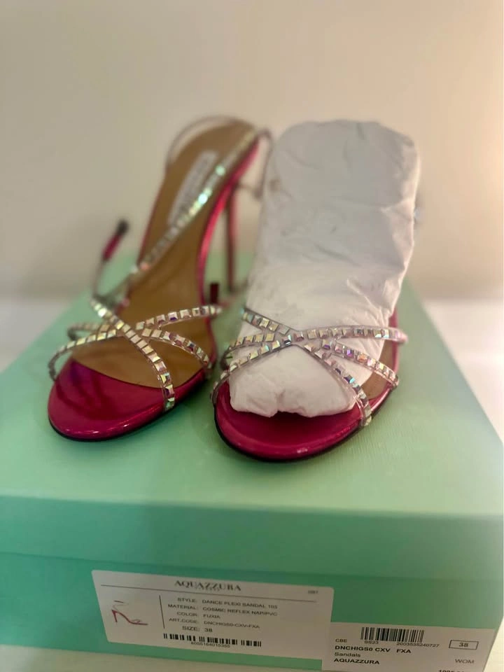 Aquazzura Dance Plexi Sandal 105 Fuxia - photo 2