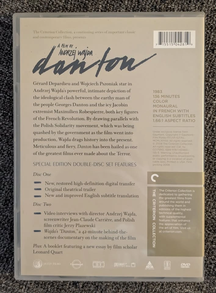 Danton, Criterion Collection DVD (2-Disc Set) - photo 2
