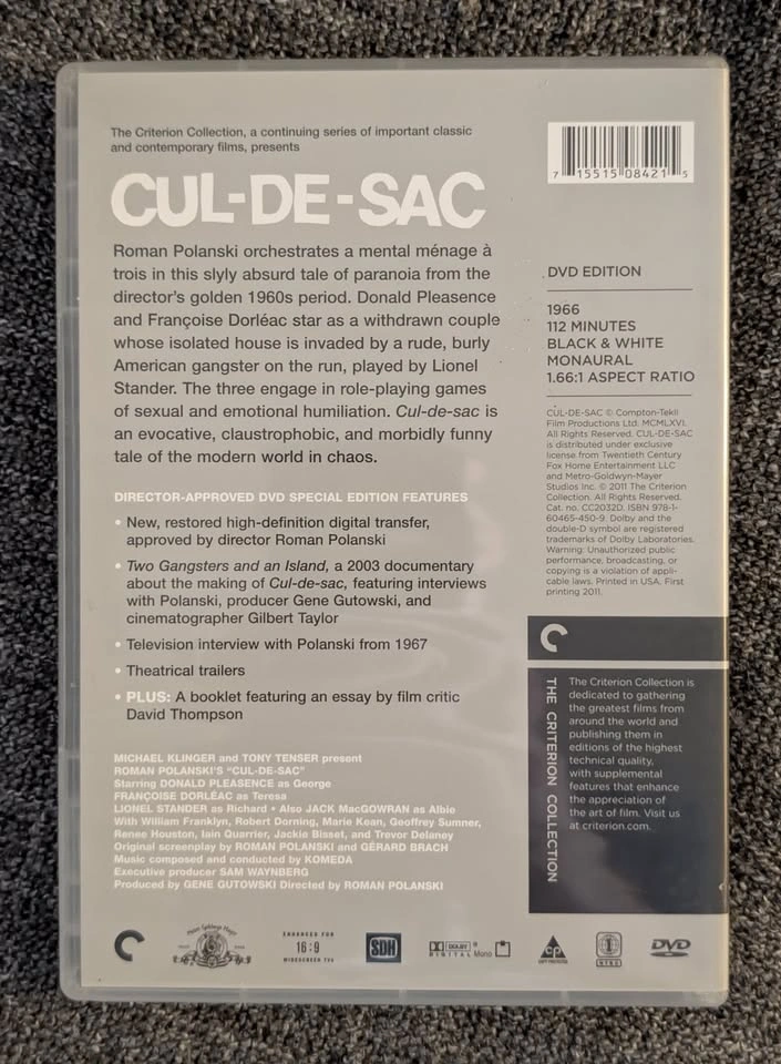 Cul-de-sac, Criterion Collection DVD - photo 2