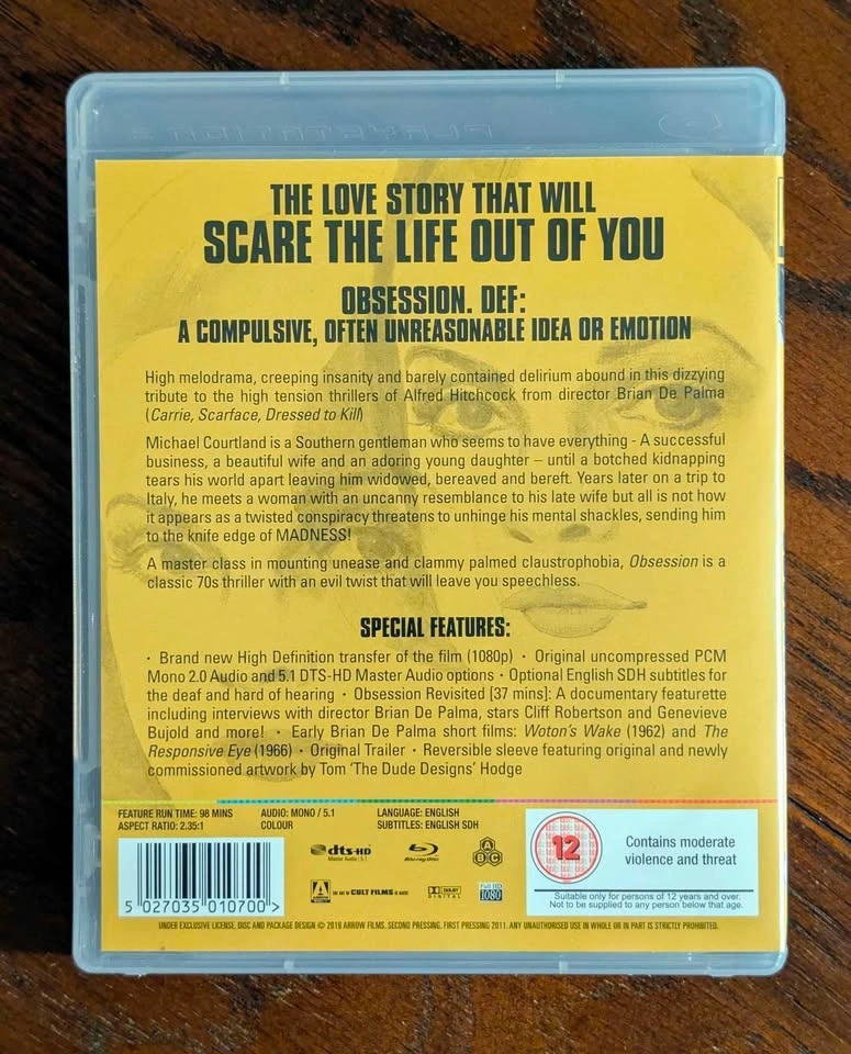 Obsession - Arrow Video Blu-ray (Region Free) - photo 2