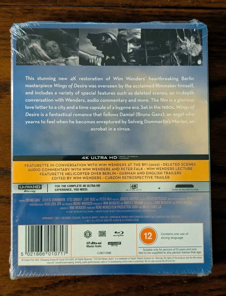 Wings of Desire 4k Steelbook (Curzon Film World) - photo 2
