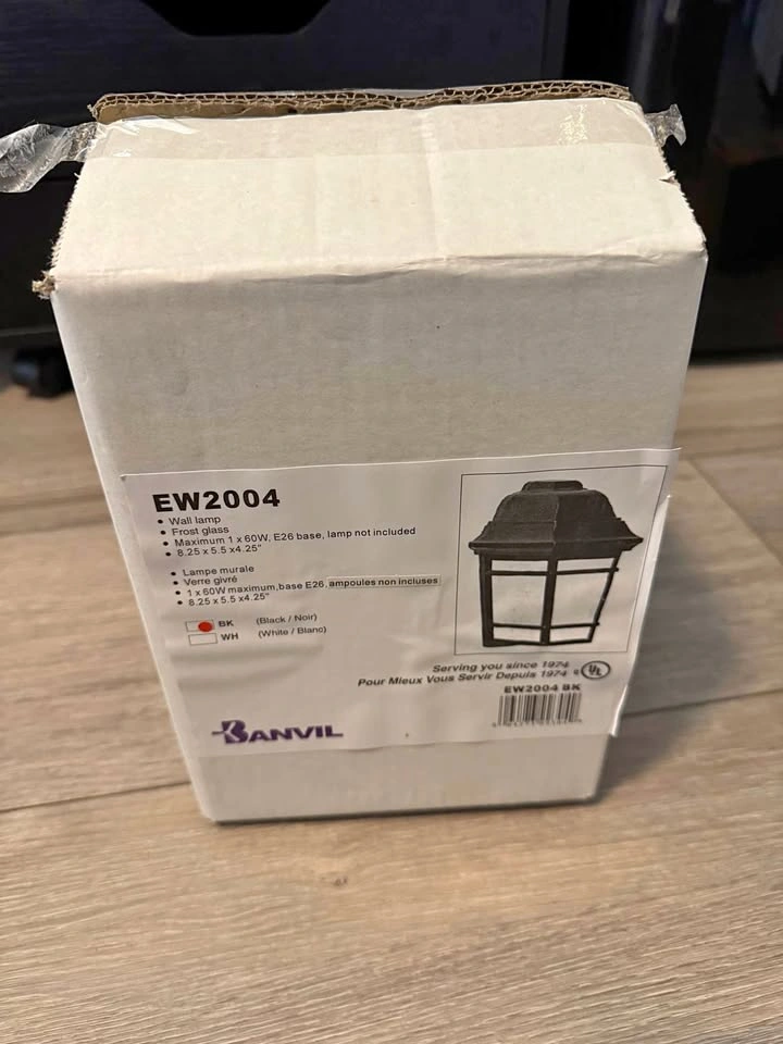 Outdoor Exterior Wall Lamp (Black)