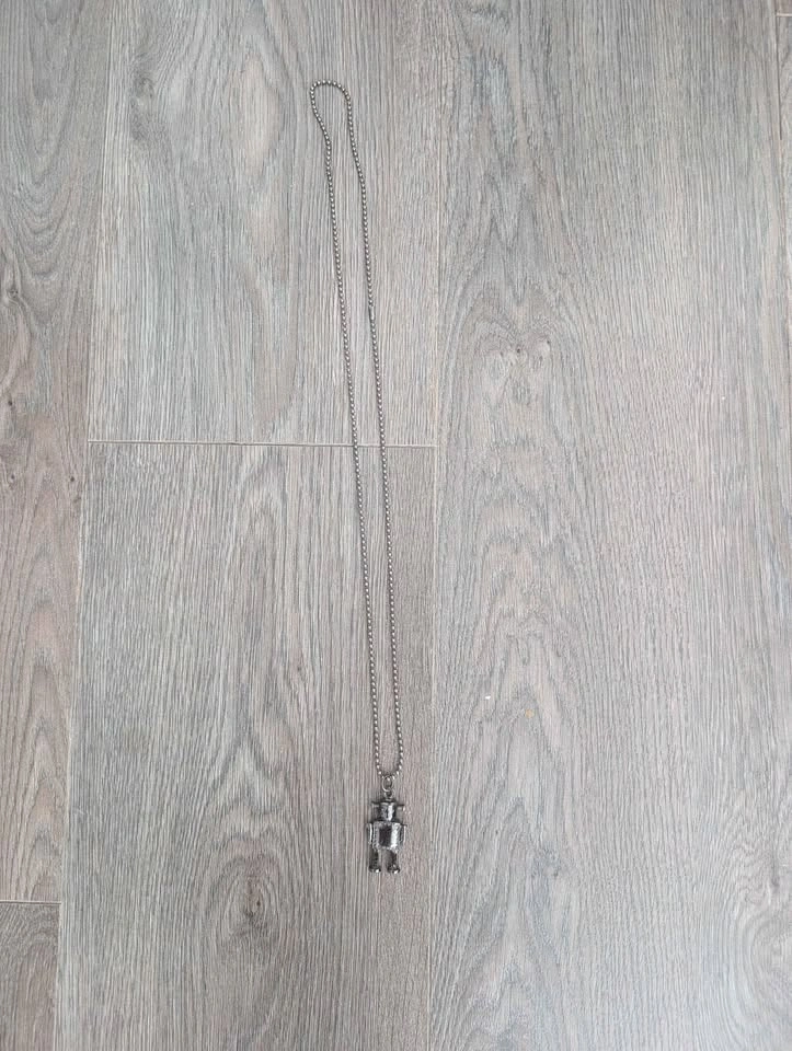Silver Robot Pendant Ball Chain Necklace - photo 3