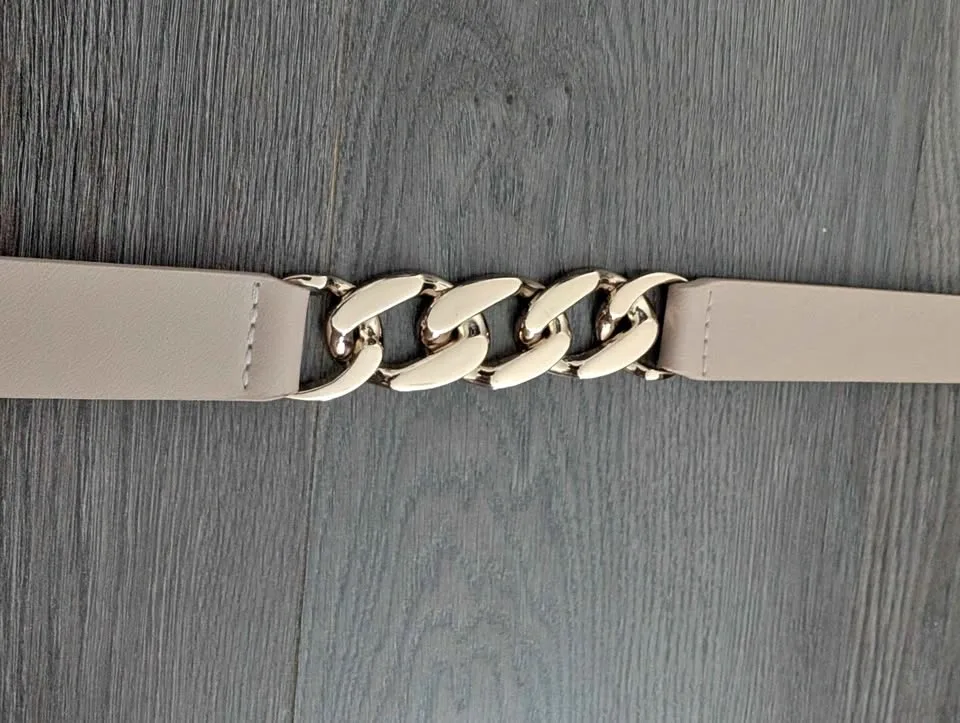 Ardene Chain Belt soft pink and beige