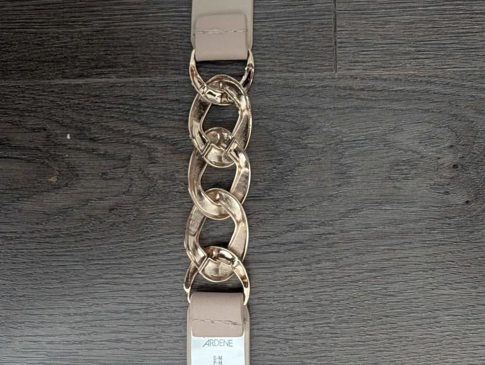 Ardene Chain Belt soft pink and beige - photo 5
