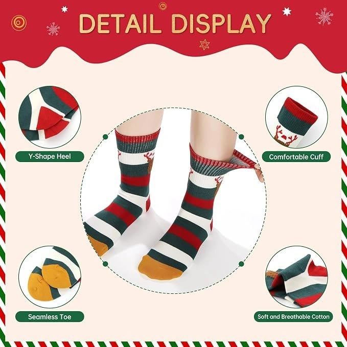 NEW Unisex Christmas Socks Gift Set, 4 Pairs - photo 3