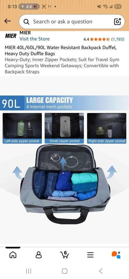 MIER Backpack Duffel Bag - photo 4