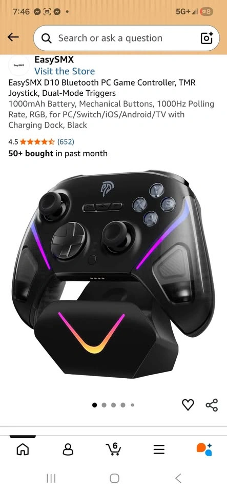 EasySMX D10 Multiplatform Gaming Controller with Charging Dock - photo 2