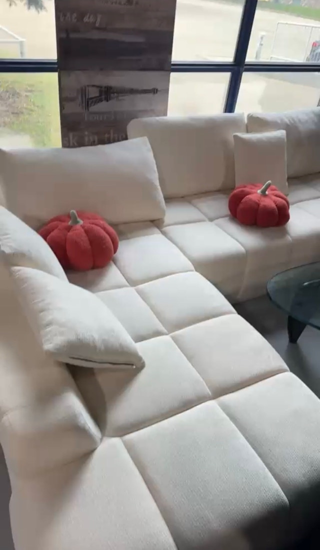 Cream Modular Sectional Sofa - photo 3