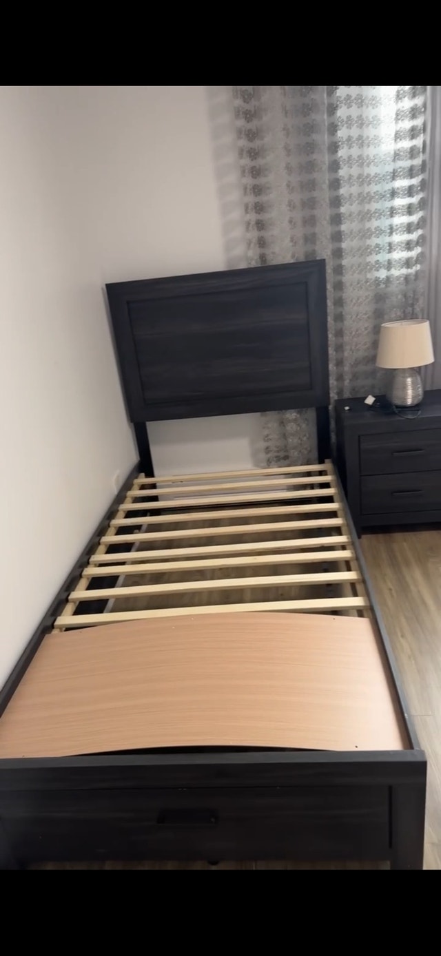 Twin Platform Bed with Storage