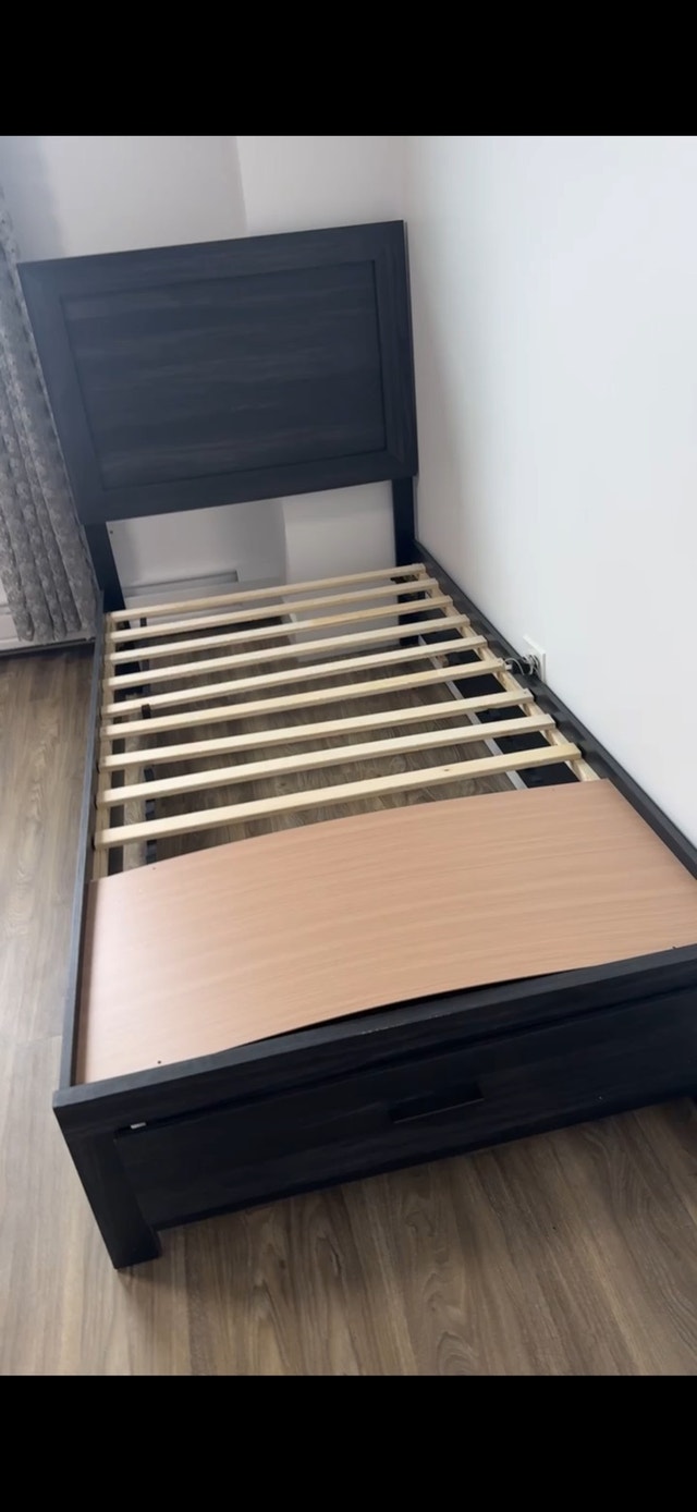 Twin Platform Bed with Storage - photo 2
