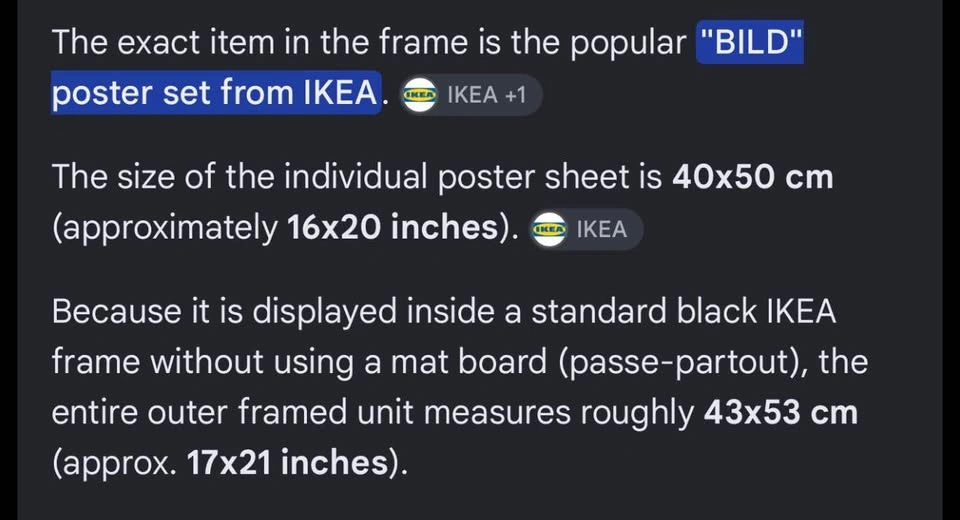 Black IKEA Picture Frame - 17x21 inches - photo 3