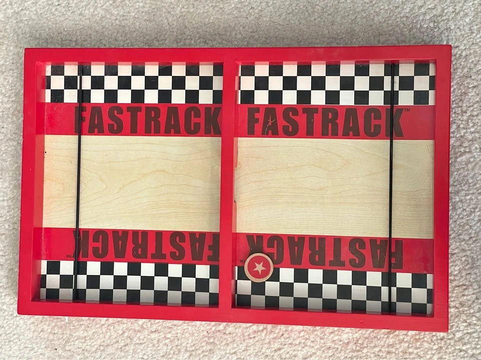 Non electronic air hockey game board and pieces - table top