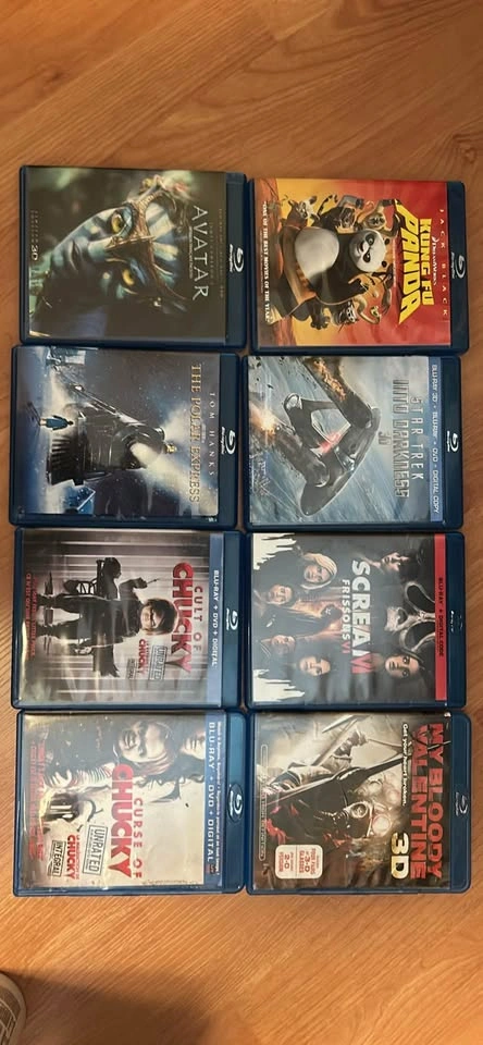 3D and Regular BlueRay Movies