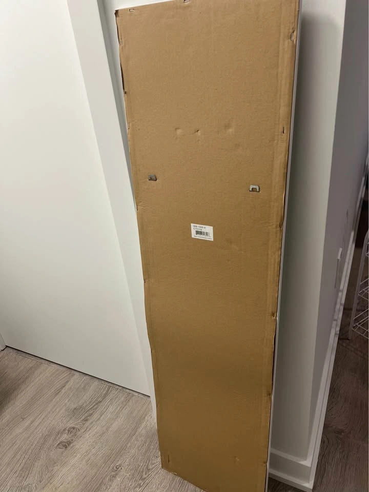 White Framed Full-Length Over-the-Door Mirror - photo 2