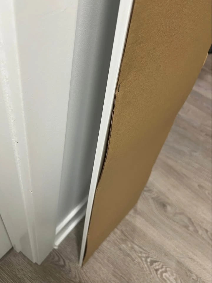 White Framed Full-Length Over-the-Door Mirror - photo 5