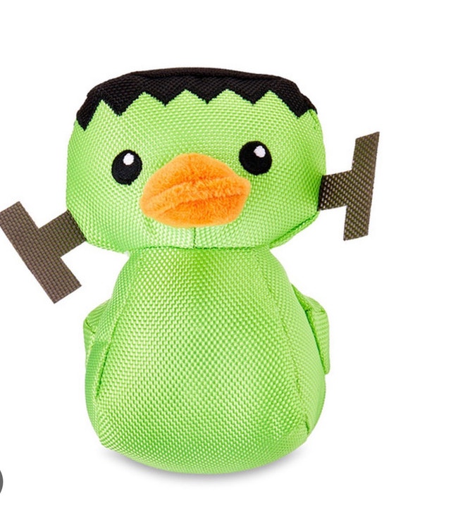 New Vibrant Life Frankenstein Duck Halloween Squeaky Dog Toy