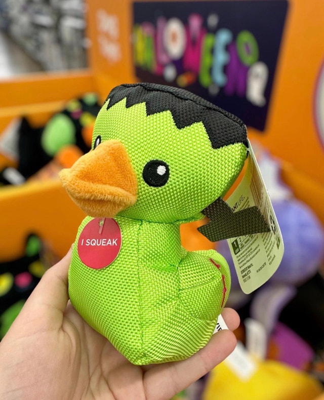 New Vibrant Life Frankenstein Duck Halloween Squeaky Dog Toy - photo 3
