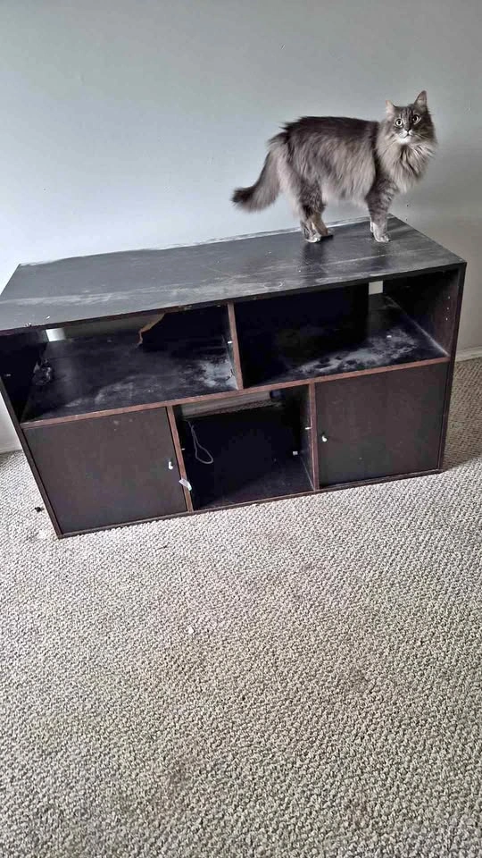 Dark Brown TV Stand Media Console