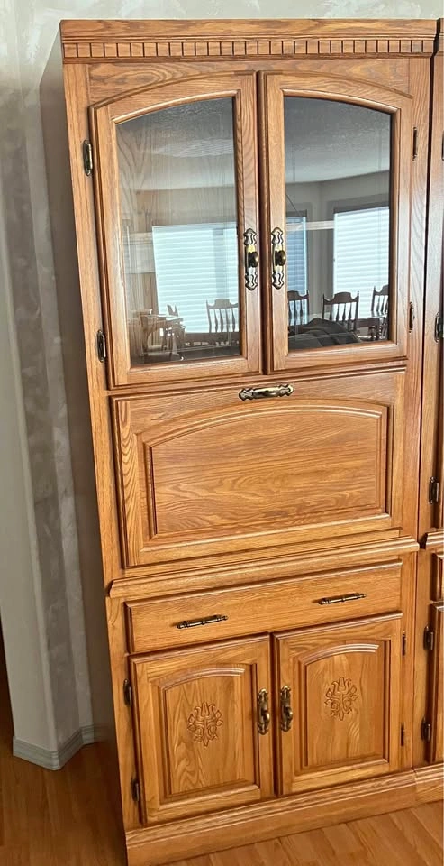 China Cabinet with drop down bar/liquor cabinet