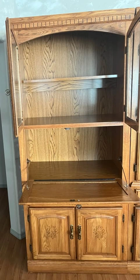 China Cabinet with drop down bar/liquor cabinet - photo 3