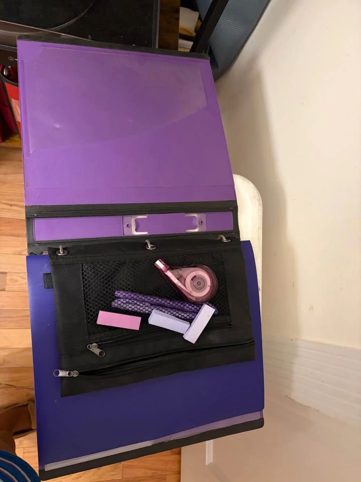 Lot of 3-Ring Binders and School Supplies - photo 2
