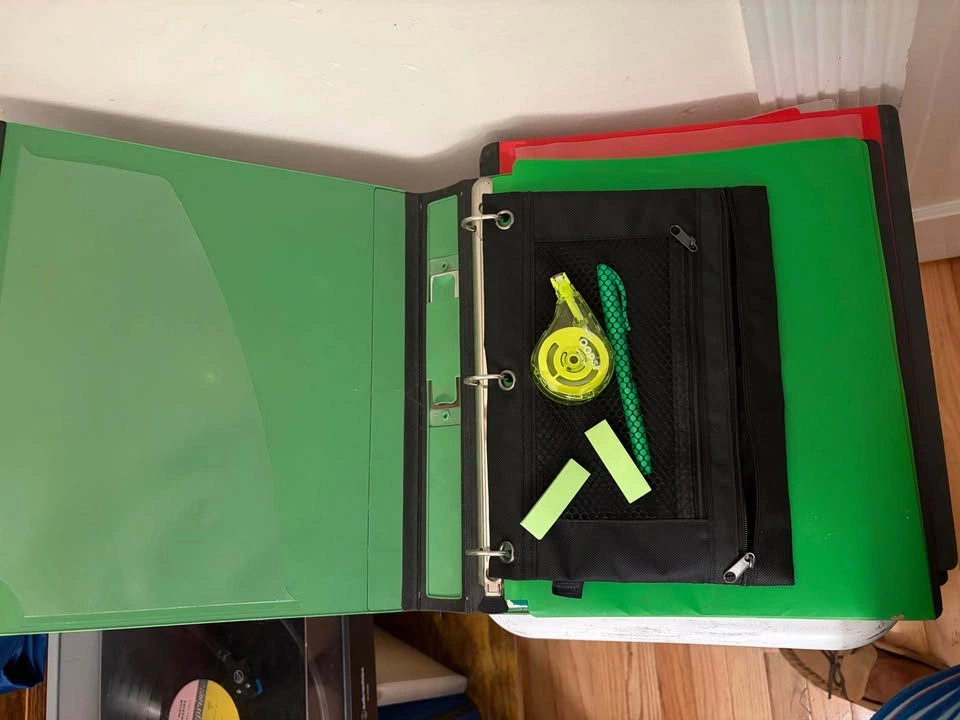Lot of 3-Ring Binders and School Supplies - photo 5