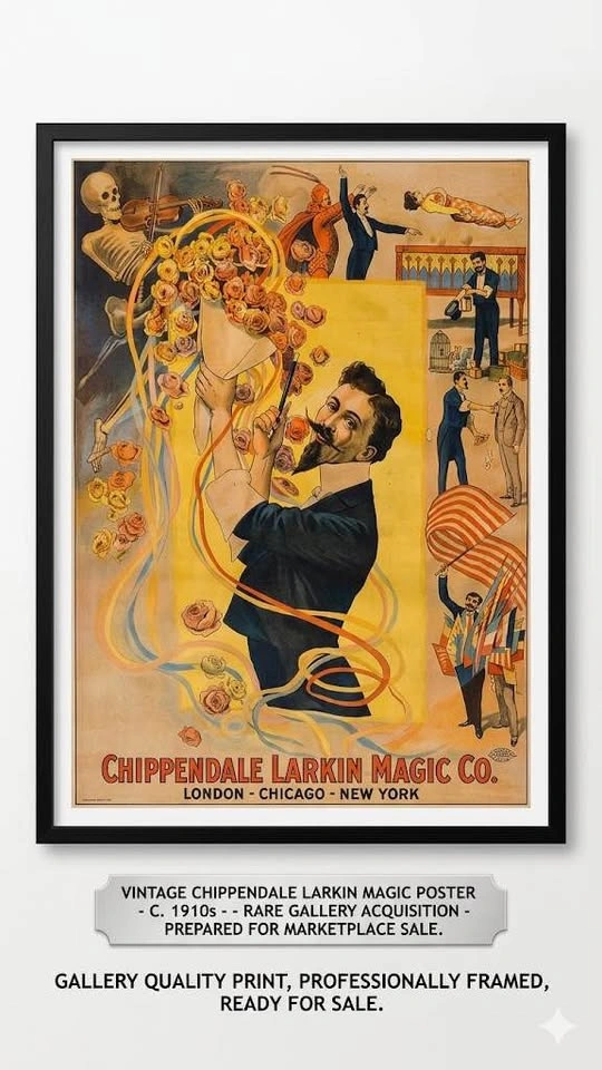 Chippendale Larkin Magic Co. Vintage Magic Poster Print - photo 2